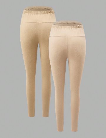 Set colanti 2 perechi SHEIN Maternity, crem