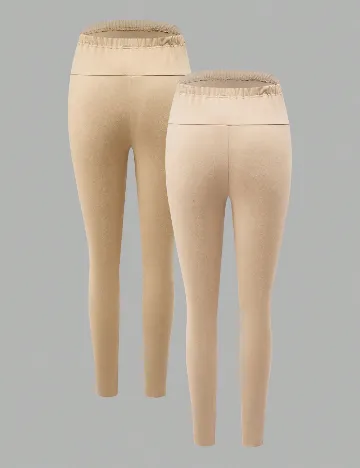 Set colanti 2 perechi SHEIN Maternity, crem