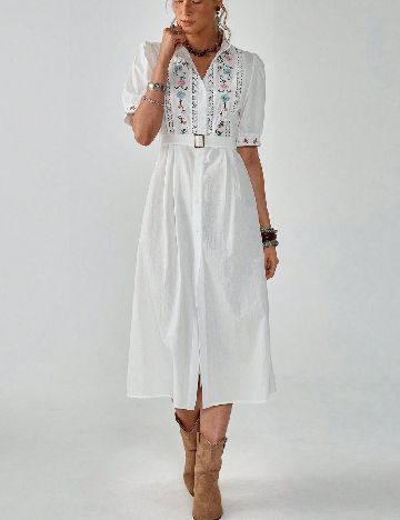 Rochie medie SHEIN, alb