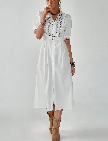 Rochie medie SHEIN, alb