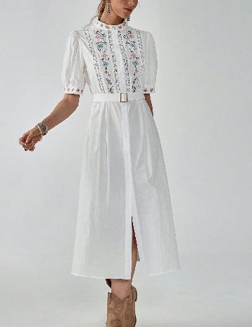 Rochie medie SHEIN, alb