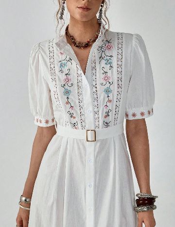 Rochie medie SHEIN, alb