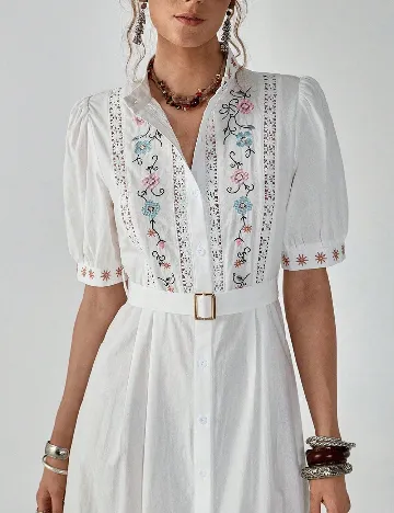 Rochie medie SHEIN, alb