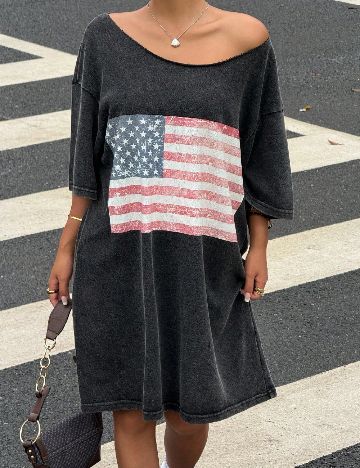 Rochie scurta SHEIN, gri