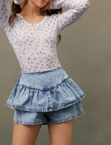 Pantaloni scurti SHEIN, albastru