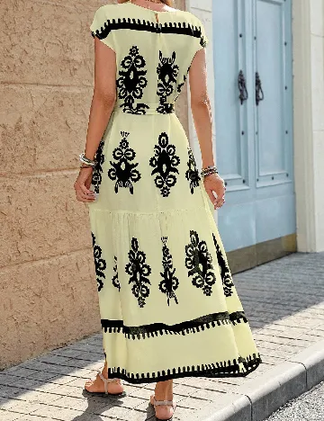 Rochie lunga SHEIN, galben/negru