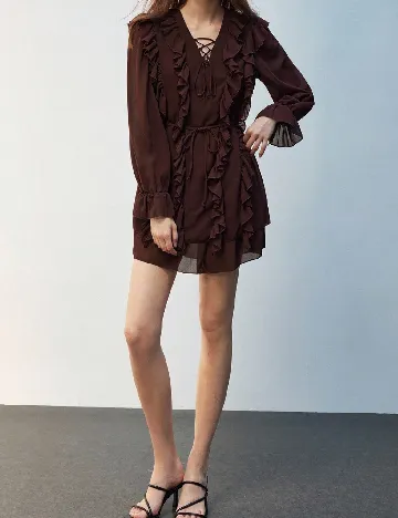 Rochie scurta SHEIN, maro