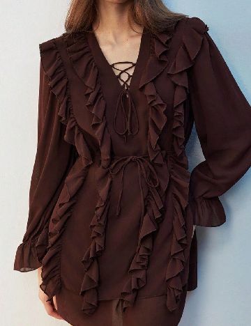 Rochie scurta SHEIN, maro