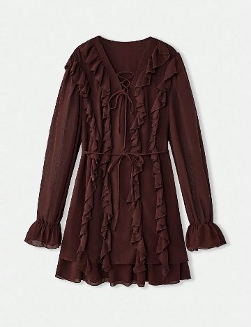 Rochie scurta SHEIN, maro