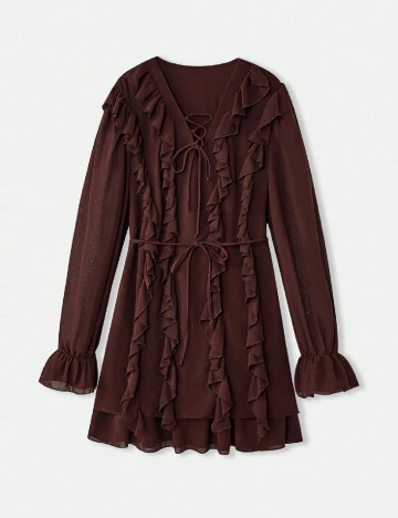 Rochie scurta SHEIN, maro