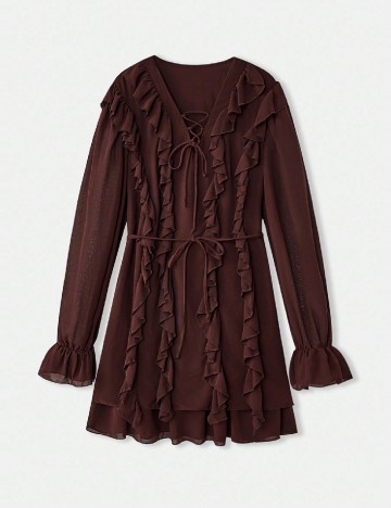 Rochie scurta SHEIN, maro