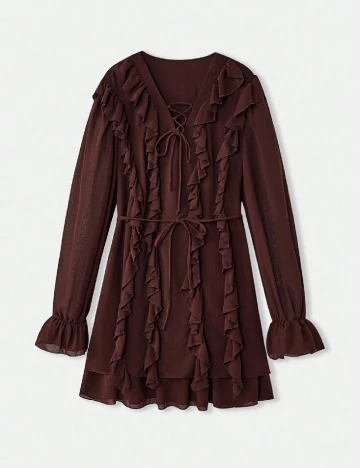 Rochie scurta SHEIN, maro