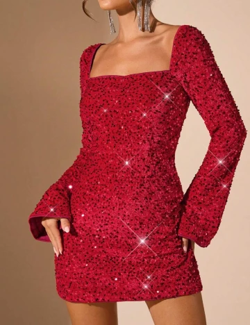 Rochie scurta SHEIN, rosu