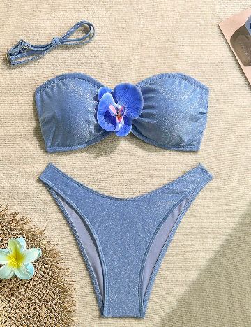 Costum de baie SHEIN, albastru