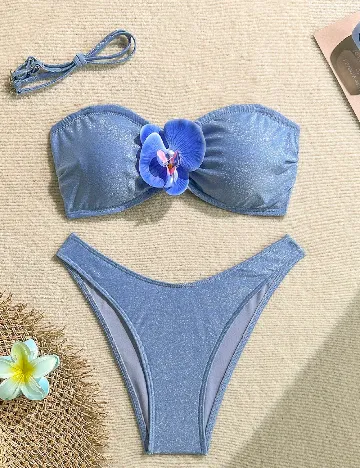 Costum de baie SHEIN, albastru