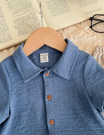 Compleu Shein Kids, albastru/crem