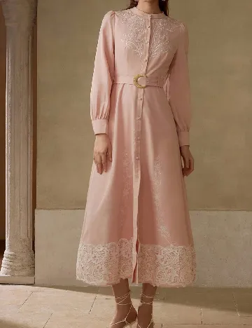 Rochie lunga MOTF, roz