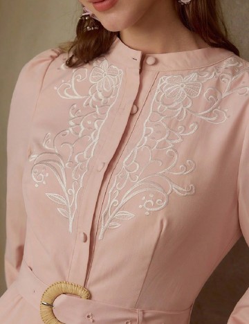 Rochie lunga MOTF, roz