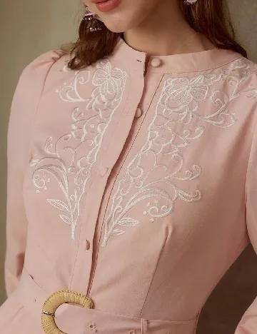 Rochie lunga MOTF, roz