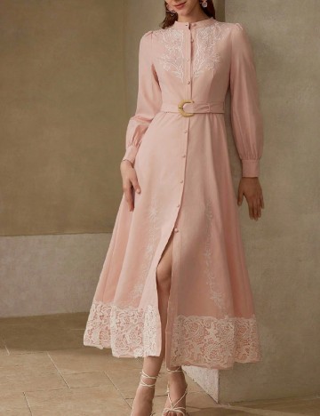 Rochie lunga MOTF, roz