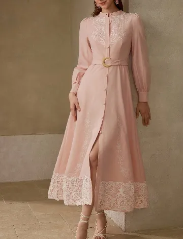 Rochie lunga MOTF, roz