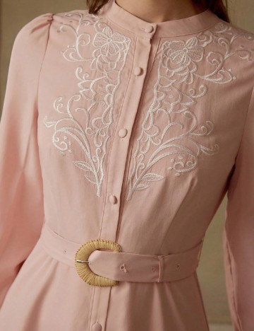 Rochie lunga MOTF, roz