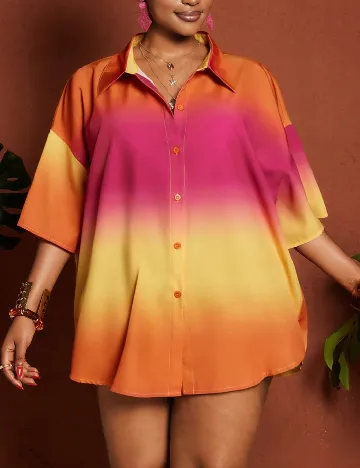 Camasa Oversize SHEIN CURVE, mix culori