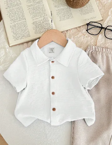 Compleu Shein Kids, alb/crem