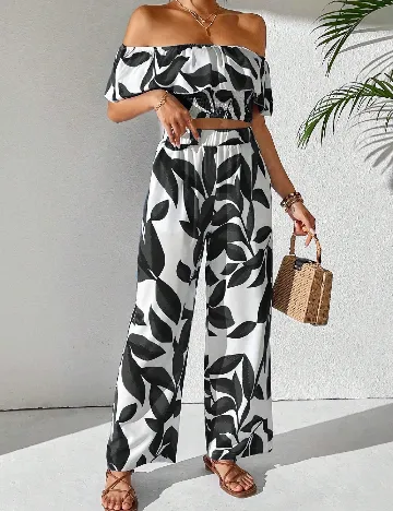 Compleu SHEIN, alb/negru