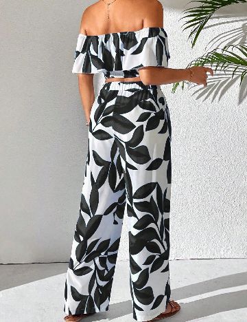 Compleu SHEIN, alb/negru