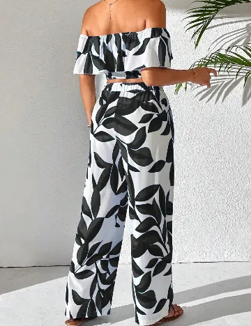 Compleu SHEIN, alb/negru