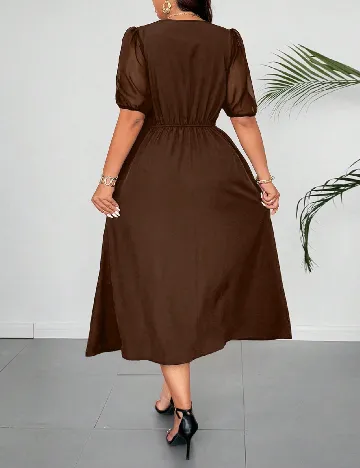 Rochie medie SHEIN CURVE, maro