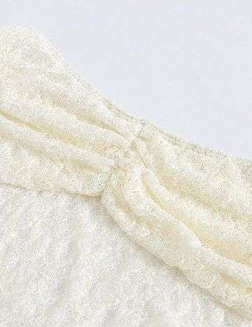 Fusta de plaja SHEIN, crem