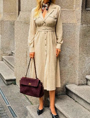 Rochie medie SHEIN, crem