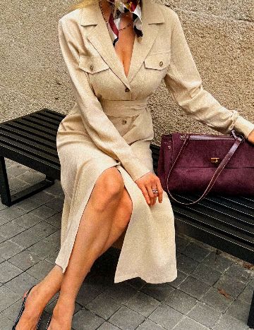 Rochie medie SHEIN, crem