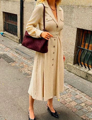 Rochie medie SHEIN, crem