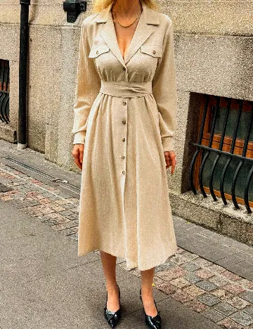 Rochie medie SHEIN, crem