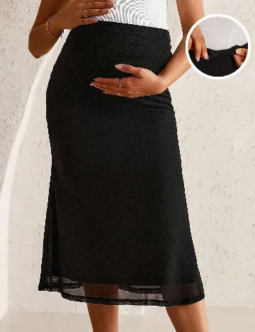 Fusta SHEIN Maternity, negru