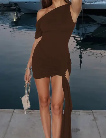 Rochie scurta SHEIN, maro