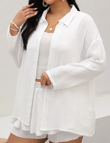 Compleu SHEIN CURVE, alb