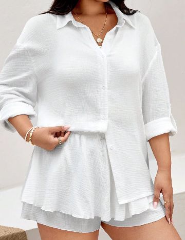 Compleu SHEIN CURVE, alb