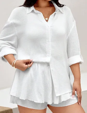 Compleu SHEIN CURVE, alb