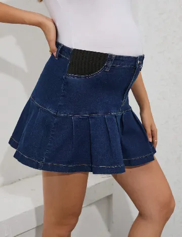 Fusta SHEIN Maternity, albastru