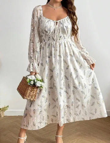 Rochie lunga SHEIN CURVE, floral print