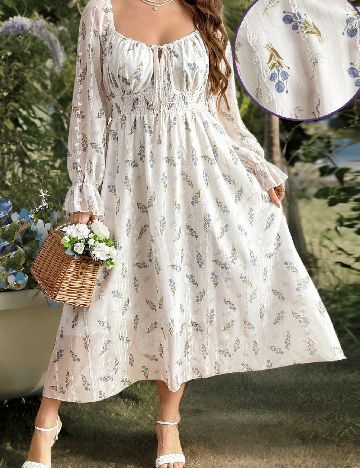 Rochie lunga SHEIN CURVE, floral print