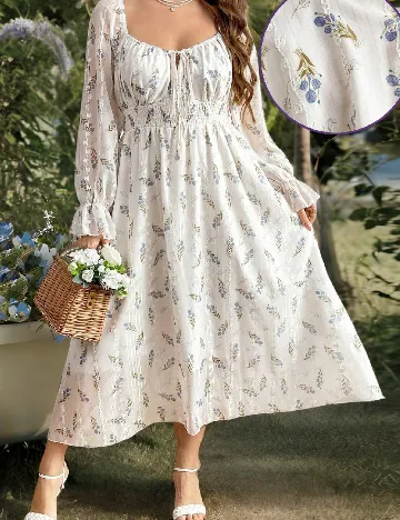 Rochie lunga SHEIN CURVE, floral print