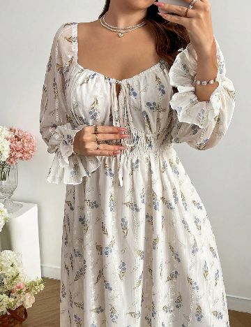 Rochie lunga SHEIN CURVE, floral print