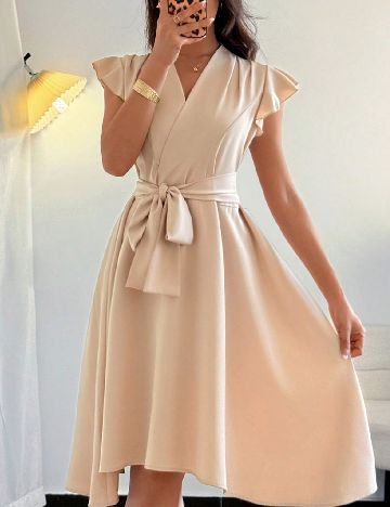 Rochie scurta SHEIN, crem