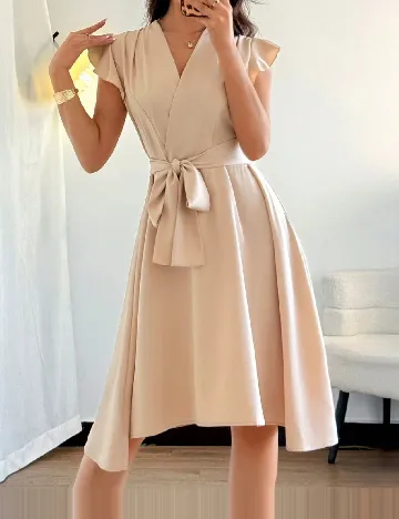 Rochie scurta SHEIN, crem