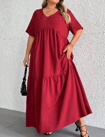 Rochie lunga SHEIN CURVE, roz